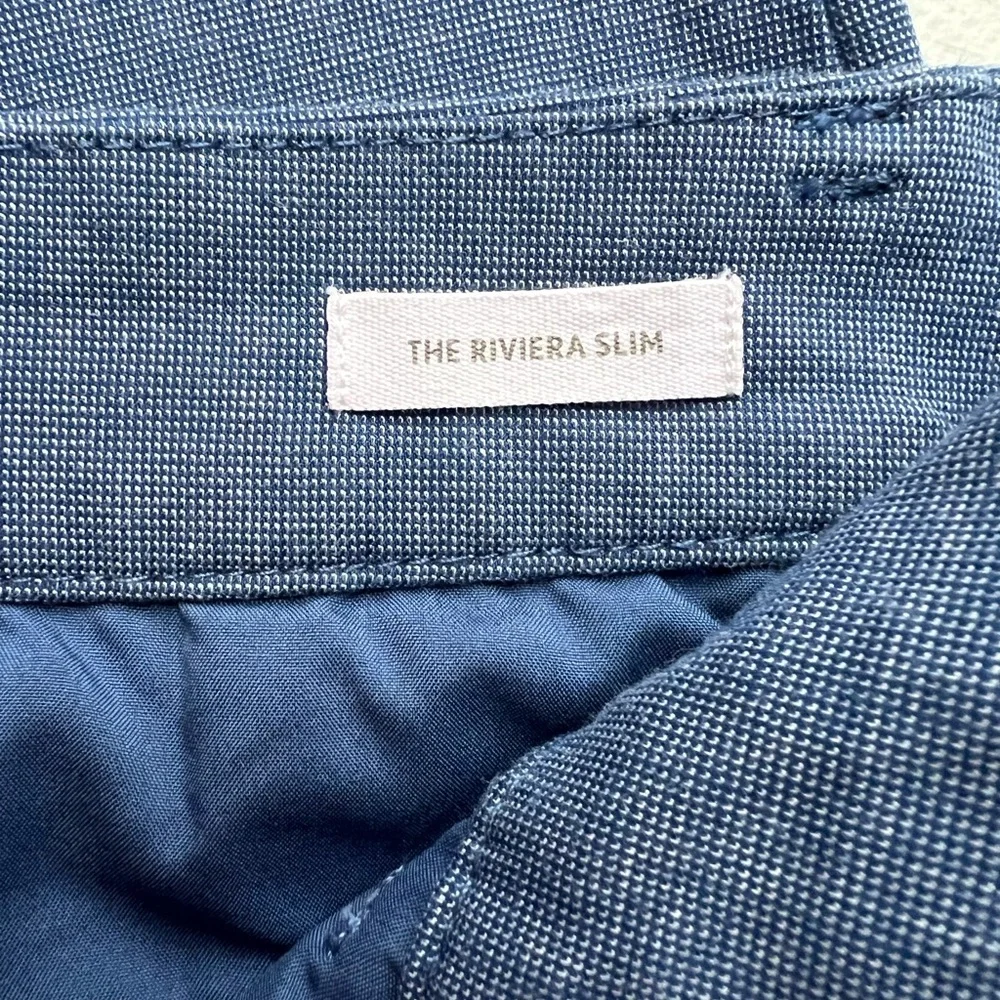 Loft, The Riviera Slim Blue Crop Pants, Size 4P, 1 3/4” Waist Band, Rise 9”. - Picture 6 of 10